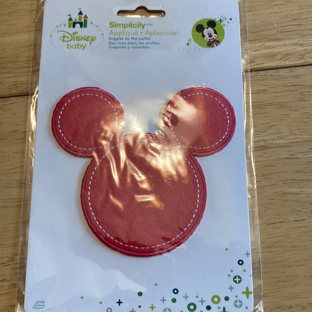 NWT Disney Baby Mickey Mouse Head Appliqué